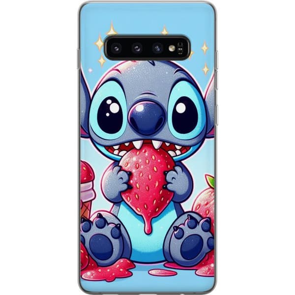 Samsung Galaxy S10 Genomskinligt Skal Strawberry Stitch