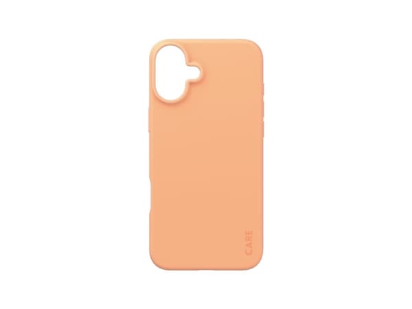 CARE by PanzerGlass - Baksidesskydd för mobiltelefon - termoplastisk polyuretan (TPU), silikonbeläggning - peach fuzz - för Apple iPhone 16 Plus