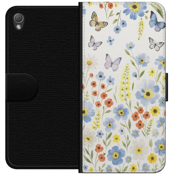 Sony Xperia Z3 Lompakkokotelo Kesäkukat