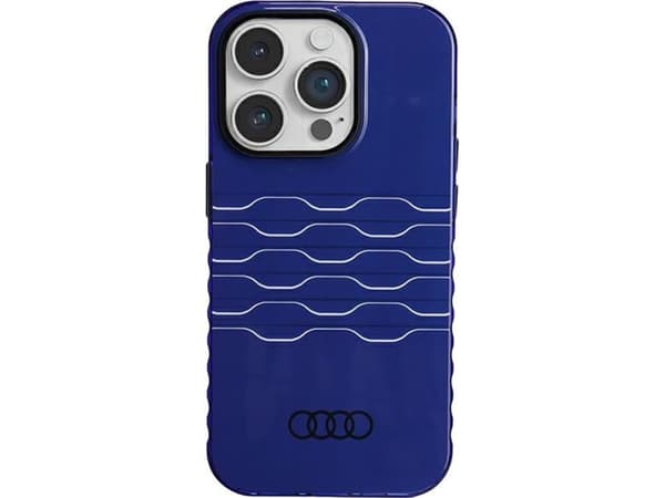 Dėklas Apple iPhone 14 Pro Audi IML MagSafe (AU-IMLMIP14P-A6/D3-BE) mėlynos spalvos