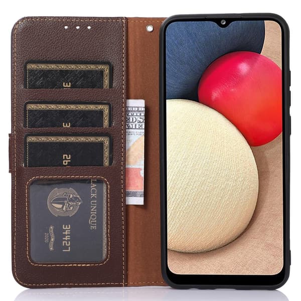 KHAZNEH Til Google Pixel 9A Lommebok-deksel Litchi Texture Telefonveske