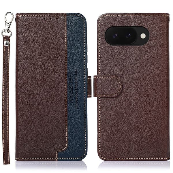 KHAZNEH Til Google Pixel 9A Lommebok-deksel Litchi Texture Telefonveske