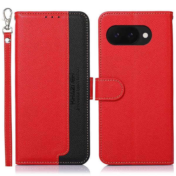 KHAZNEH Til Google Pixel 9A Pung Etui Litchi Struktur Telefoncover