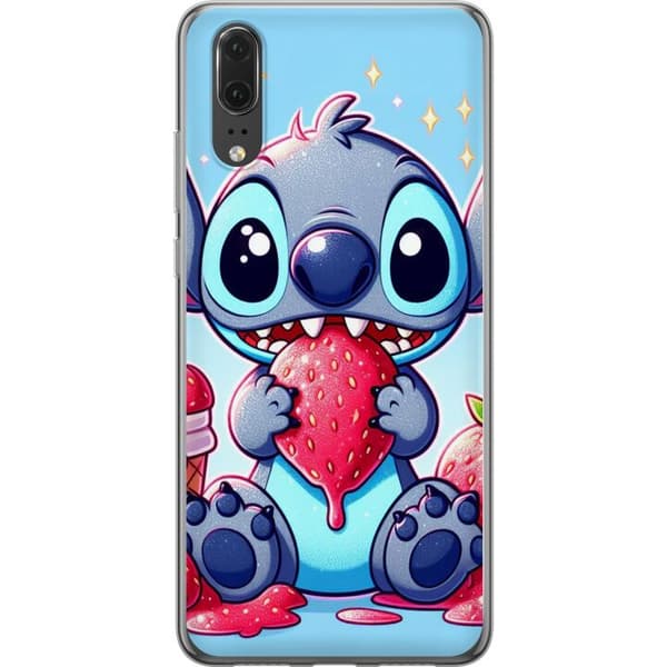 Huawei P20 Läpinäkyvä kuori Strawberry Stitch