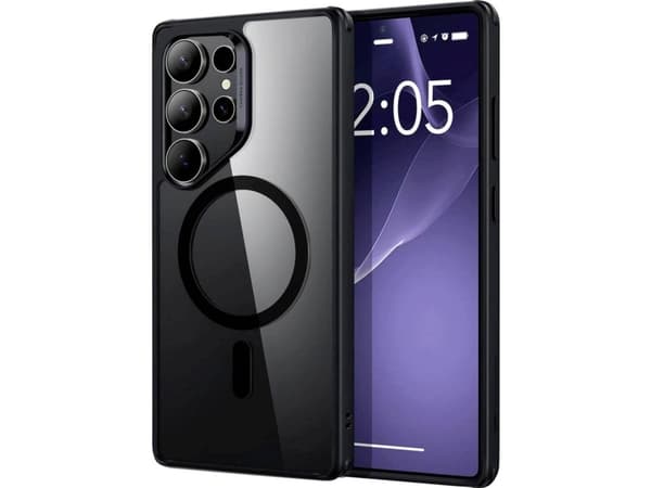 ESR Classic Hybrid HaloLock Mobiltelefon backcover Samsung Galaxy S25 Ultra Transparent, Sort Induktiv opladning 1A81100202