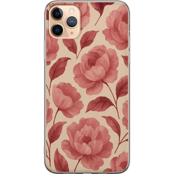 Apple iPhone 11 Pro Max Genomskinligt Skal Rose Bloom