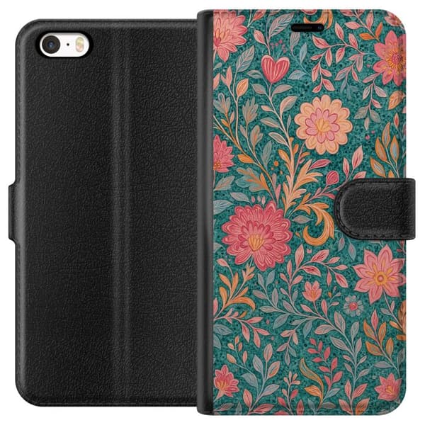 Apple iPhone 5 Lompakkokotelo Floral Dream