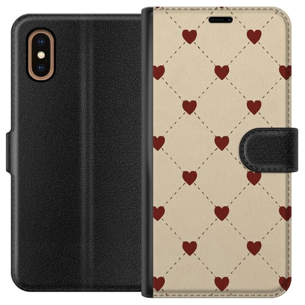 Apple iPhone XS Max Tegnebogsetui Hjertegitter