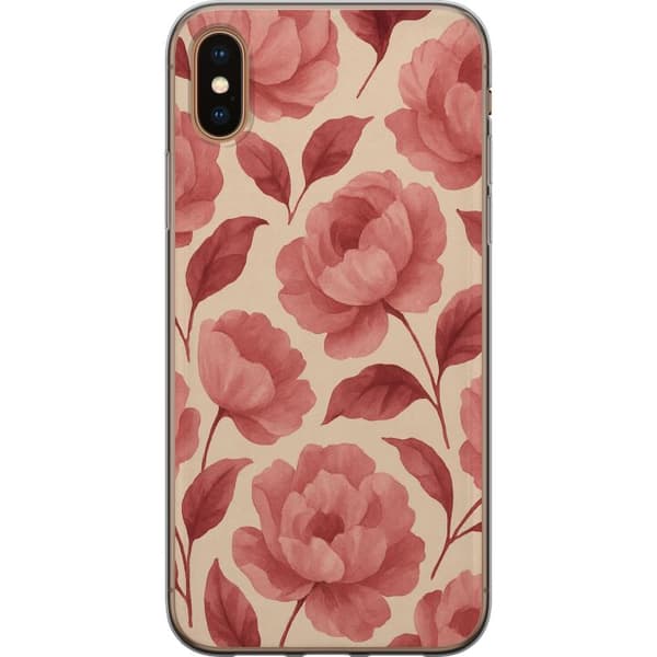 Apple iPhone XS Gjennomsiktig deksel Rose Blomst