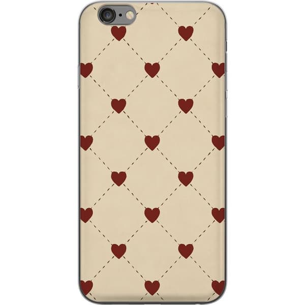 Apple iPhone 6 Plus Genomskinligt Skal Heart Grid
