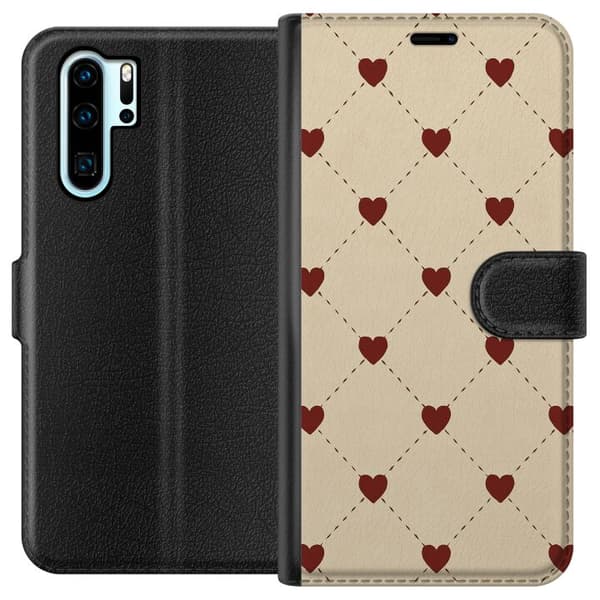 Huawei P30 Pro Plånboksfodral Heart Grid