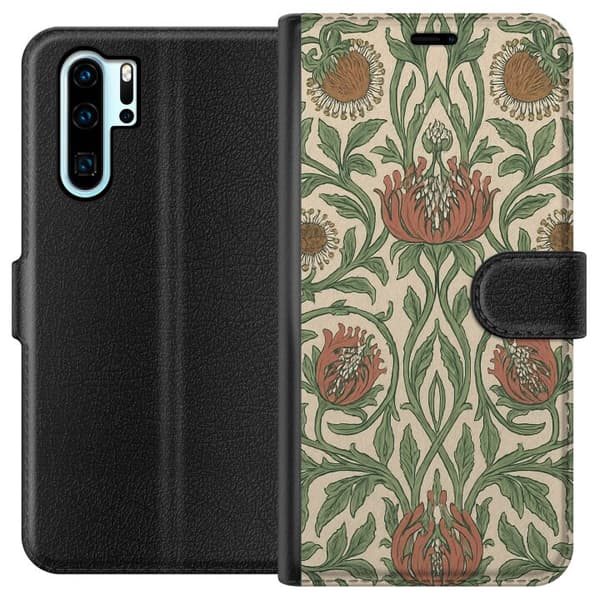 Huawei P30 Pro Tegnebogsetui Blad Detaljer