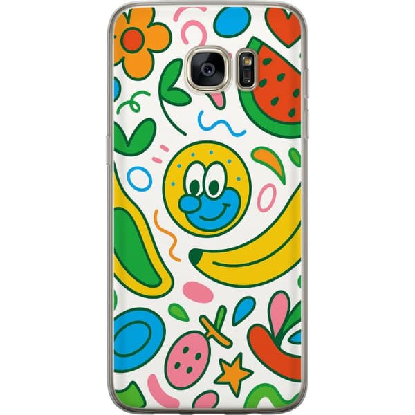 Samsung Galaxy S7 edge Gennemsigtig cover Sommerfugle Slør