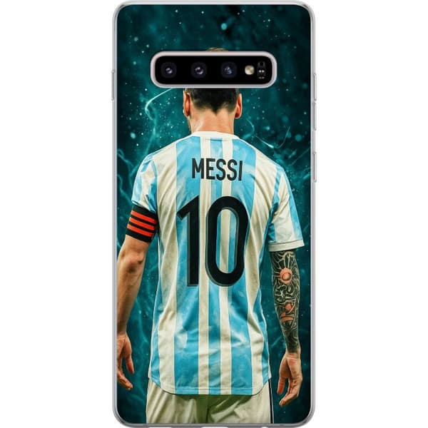 Samsung Galaxy S10+ Läpinäkyvä kuori Messi