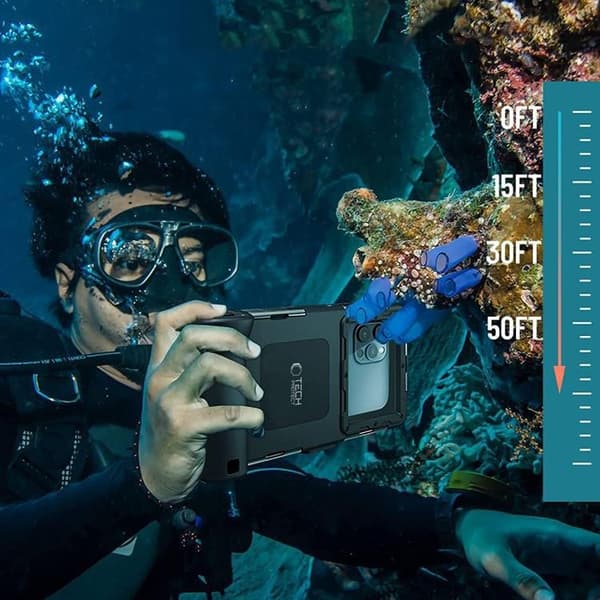 Tech-Protect Universala Vattentät Mobilväskor Diving - Svart
