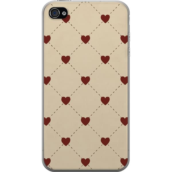 Apple iPhone 4 Gennemsigtig cover Hjertegitter