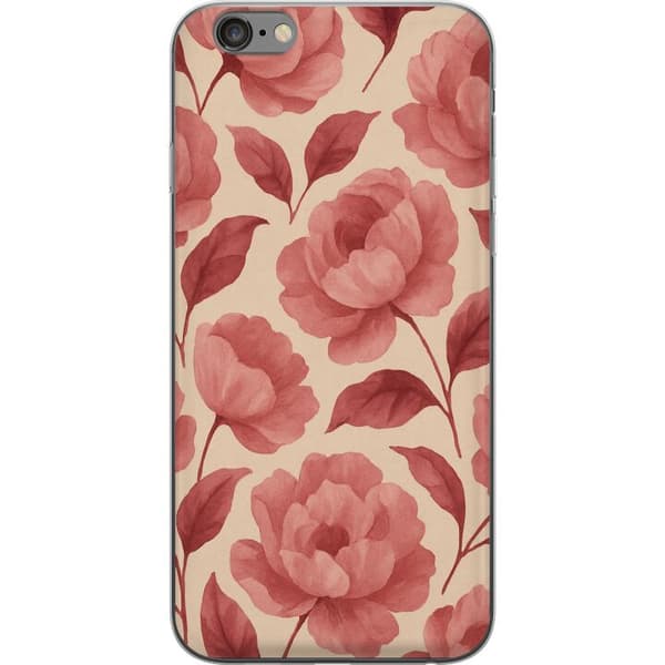 Apple iPhone 6s Plus Genomskinligt Skal Rose Bloom