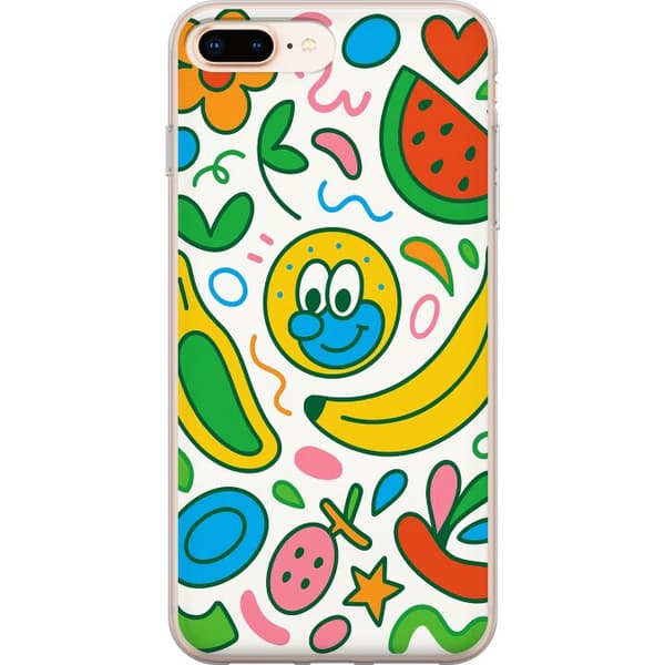 Apple iPhone 8 Plus Gennemsigtig cover Sommerfugle Slør