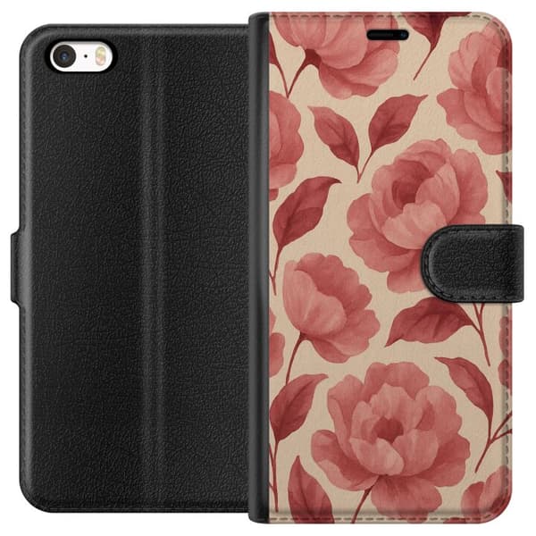 Apple iPhone SE (2016) Tegnebogsetui Roseblomst