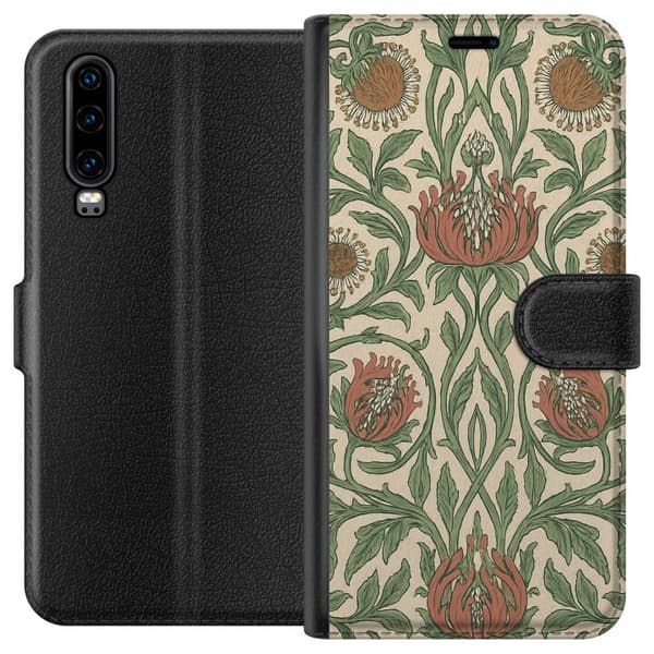 Huawei P30 Lommeboketui Bladedetaljer