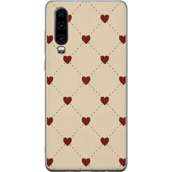 Huawei P30 Läpinäkyvä kuori Sydänverkko