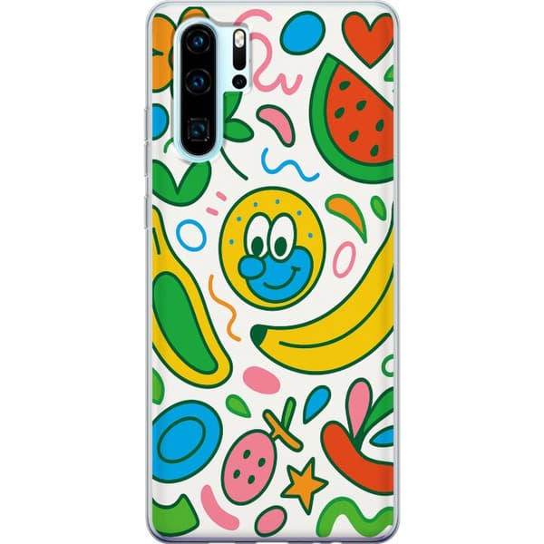 Huawei P30 Pro Gennemsigtig cover Sommerfugle Slør