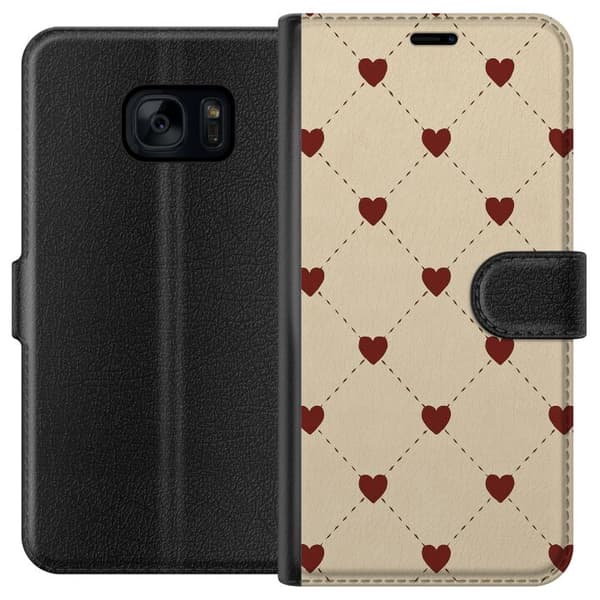 Samsung Galaxy S7 Lommeboketui Hjertegrind