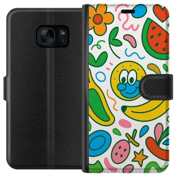 Samsung Galaxy S7 Lommeboketui Sommerfuglslør