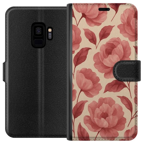 Samsung Galaxy S9 Tegnebogsetui Roseblomst