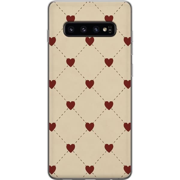Samsung Galaxy S10 Gjennomsiktig deksel Hjertegrind