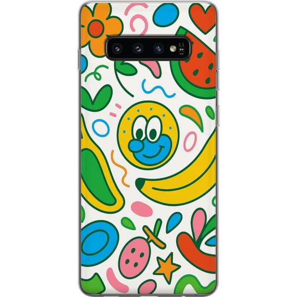 Samsung Galaxy S10 Gjennomsiktig deksel Sommerfuglslør