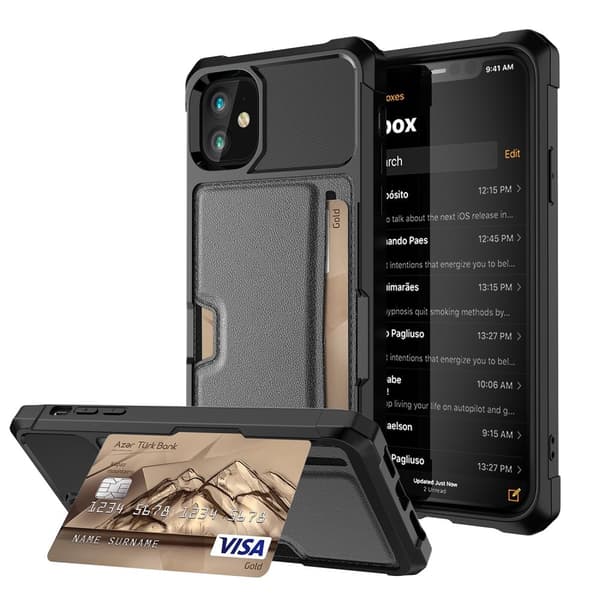 iPhone 12/12 Pro - Kortfodral med Greppvänlig & Fingeravtrycksresistent Yta