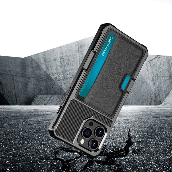 iPhone 12 Pro Max - Minimalistiskt Kortfodral med Fullt Skydd