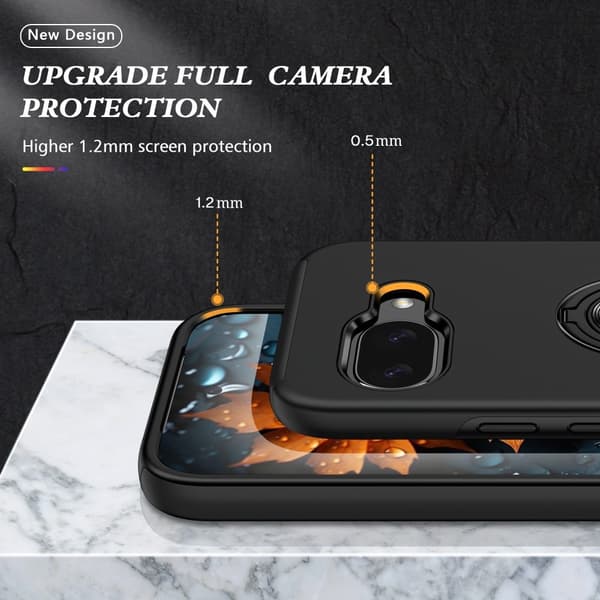 Til Google Pixel 9A Fingerring Kickstand Hybrid Taske
