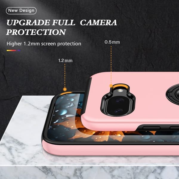 Til Google Pixel 9A Fingerring Kickstand Hybrid Taske