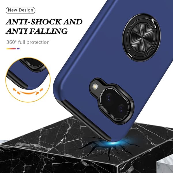 For Pixel 9A Hybrid Deksel med Fingerring