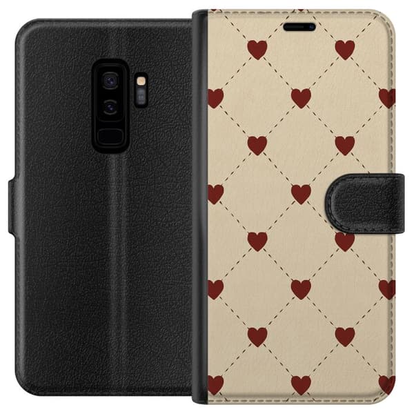 Samsung Galaxy S9+ Tegnebogsetui Hjertegitter