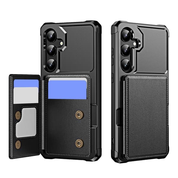 Samsung Galaxy S23 Flip Case - Trådlös Laddning & Kortförvaring