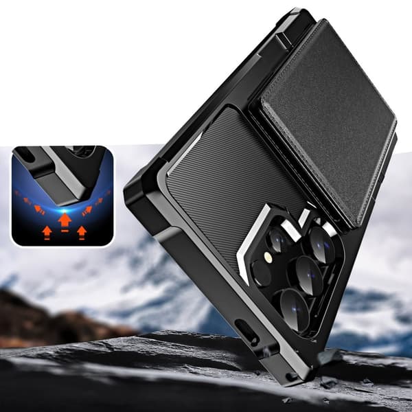 Samsung Galaxy S24 Ultra Plånboksfodral - Rymmer 4 Kort och Har Kickstand