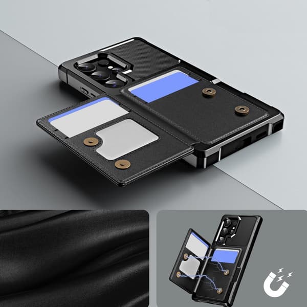 Samsung Galaxy S24 Ultra Plånboksfodral - Rymmer 4 Kort och Har Kickstand