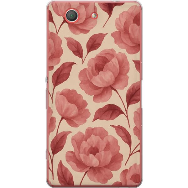 Sony Xperia Z3 Compact Gjennomsiktig deksel Rose Blomst