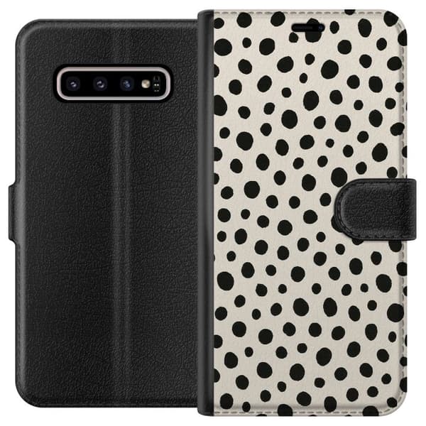 Samsung Galaxy S10+ Lompakkokotelo Dot Dance
