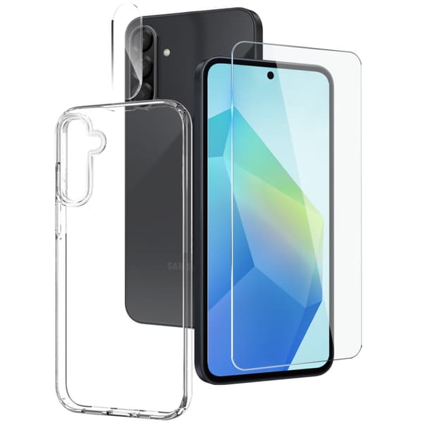NORTHJO for Samsung Galaxy S25+ TPU-deksel + Herdet glassfilm + Kameralinsebeskytter