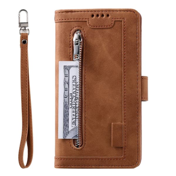 Til Google Pixel 9A Etui med Lynlåslomme og 9 Kortlommer