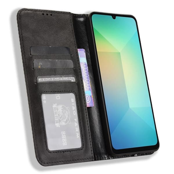 Vintage Plånboksfodral Till Samsung Galaxy A36 5G - Svart