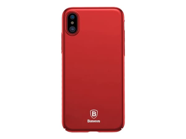 Baseus Etui iPhone X Baseus Tunt fodral ultratunt fodral röd
