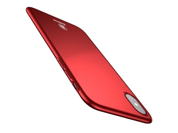 Baseus Etui iPhone X Baseus Thin Case erittäin ohut kotelo punainen