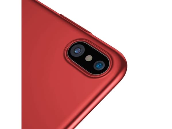Baseus Etui iPhone X Baseus Thin Case erittäin ohut kotelo punainen