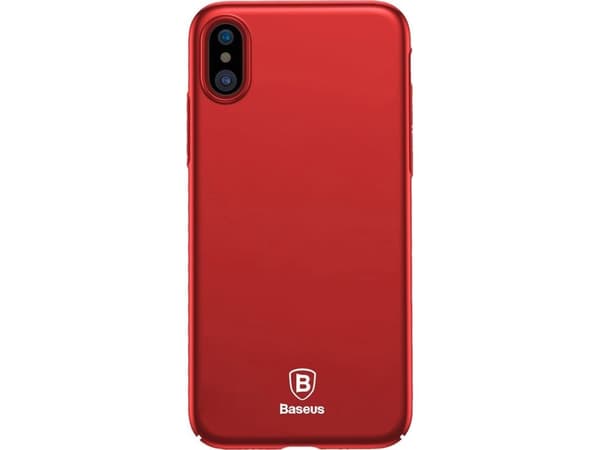 Baseus Etui iPhone X Baseus Thin Case erittäin ohut kotelo punainen