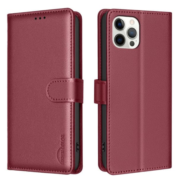 iPhone 13 Pro Max Skydd - Plånboksfodral med RFID & Stativ